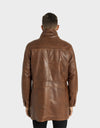 MARC MEN'S LONG LEATHER JACKET | BROWN